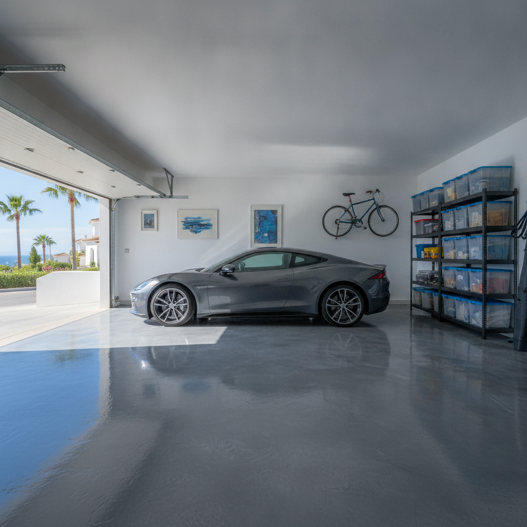 Pintura epoxi para suelos: Transforma el garaje o trastero de tu villa en Marbella