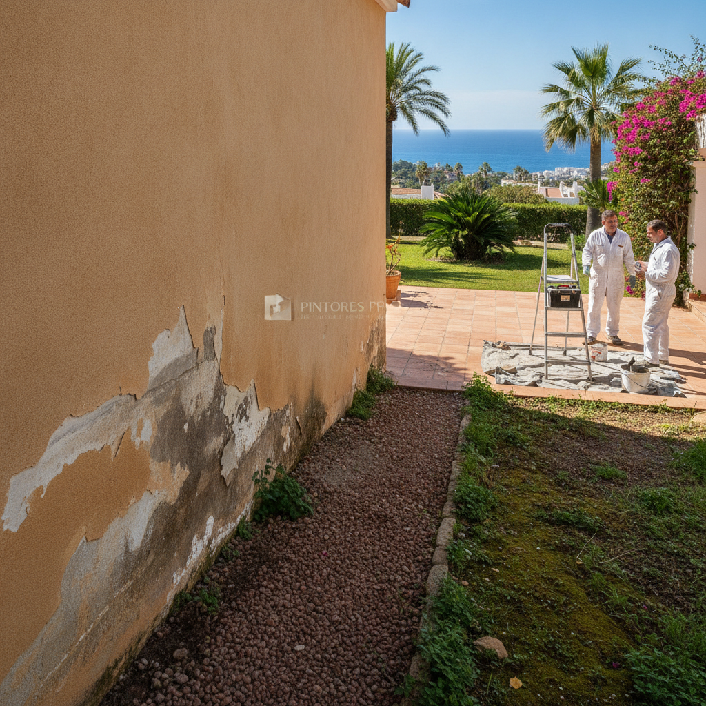 ¿Qué hacer si la pintura exterior de tu chalet se descascara por la humedad del suelo?