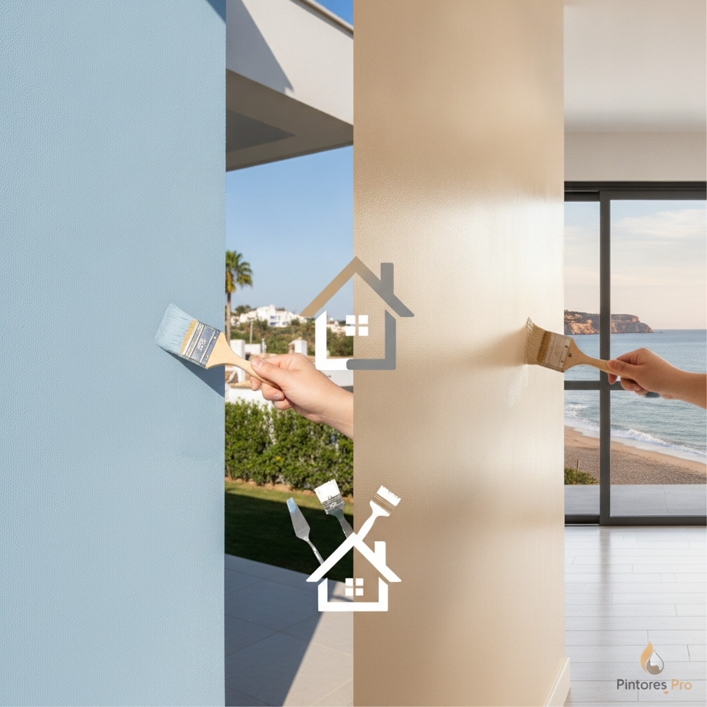 Pintura acrílica vs vinílica: ¿Cuál elegir para tu piso en la Costa del Sol?