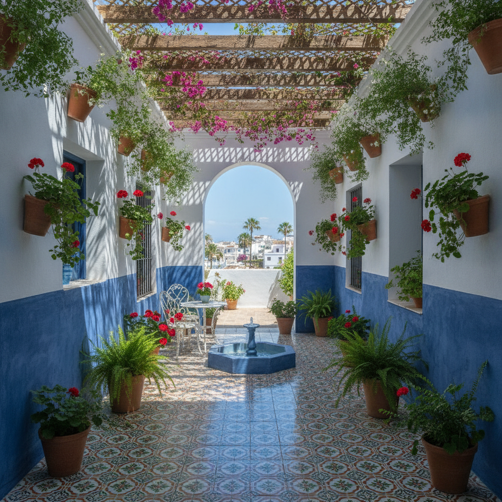 Pintar patios interiores andaluces: Mantén la frescura y el encanto tradicional