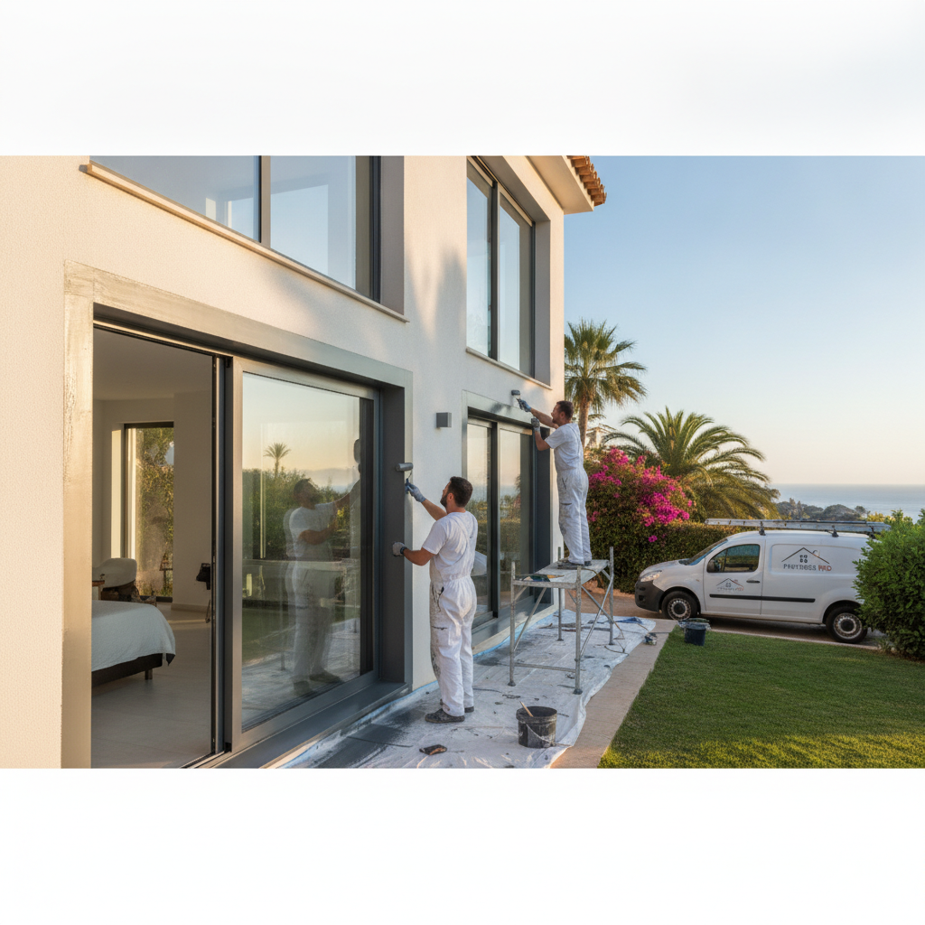 Cómo pintar carpintería de aluminio exterior para modernizar tu villa en Marbella