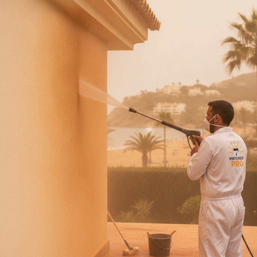 El impacto de la calima en la pintura exterior: Cómo limpiar tu fachada en Marbella
