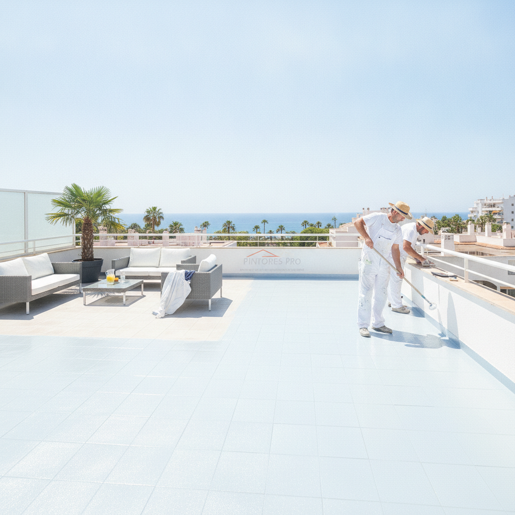 ¿Cómo pintar una terraza de ático en Fuengirola para soportar el calor veraniego?