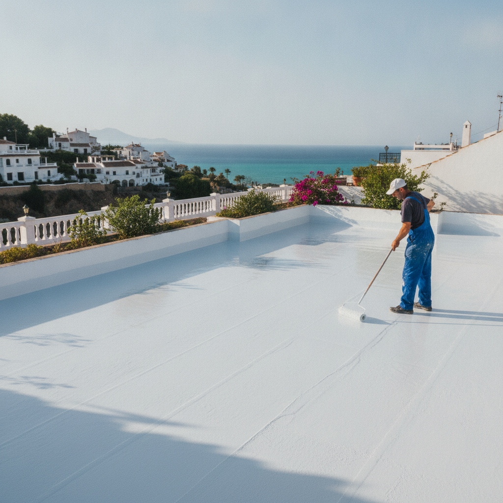 Painting rooftops and terraces in Torrox: Avoid leaks with waterproofing paint