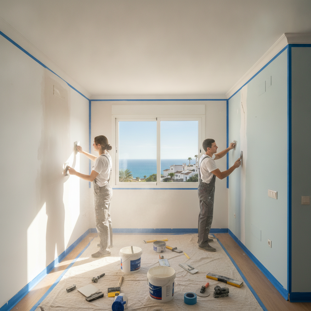 Cómo preparar las paredes antes de pintar tu casa en Rincón de la Victoria