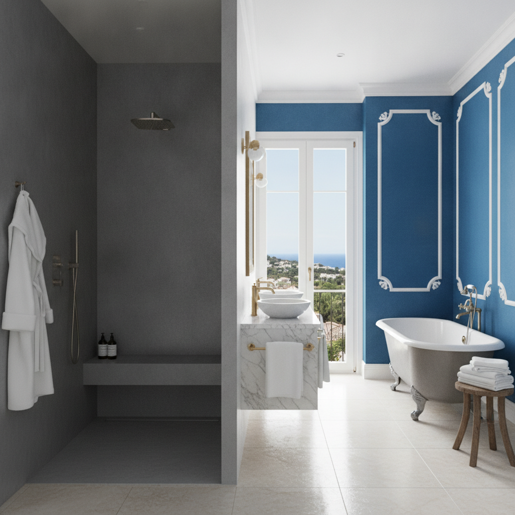 Microcemento frente a pintura tradicional en baños de lujo en Casares: ¿Cuál es la mejor opción?