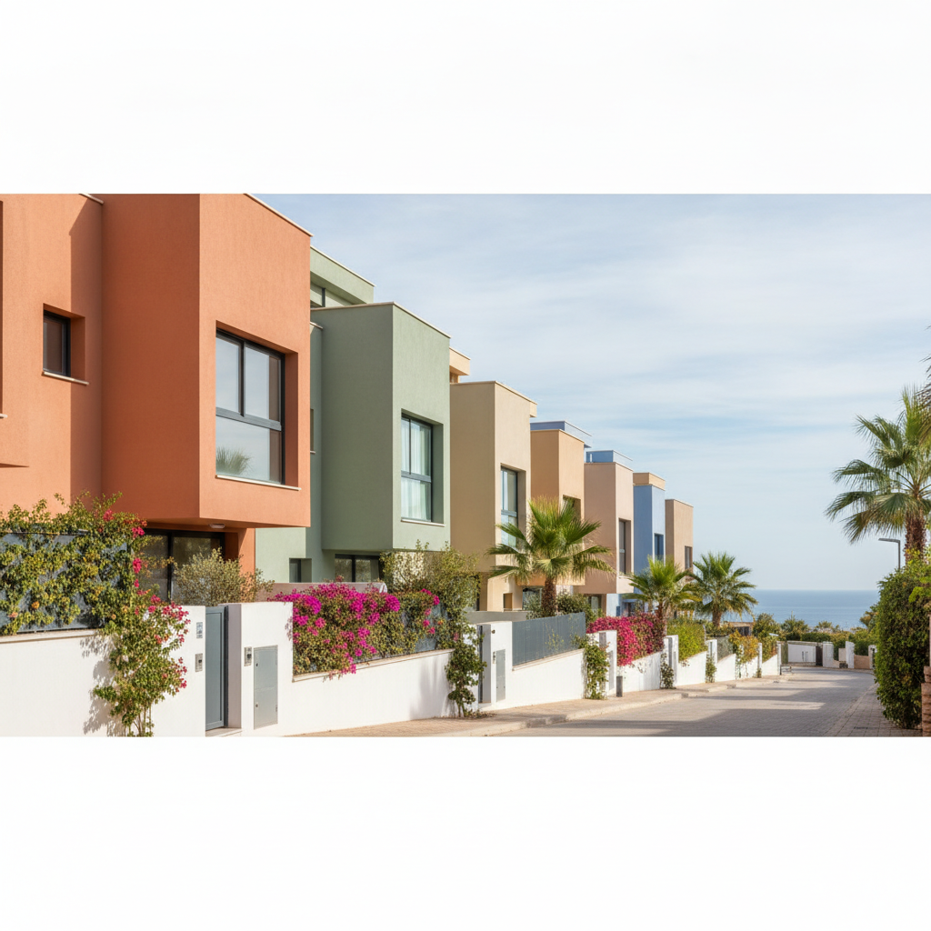 Colores modernos para fachadas de urbanizaciones en San Pedro de Alcántara